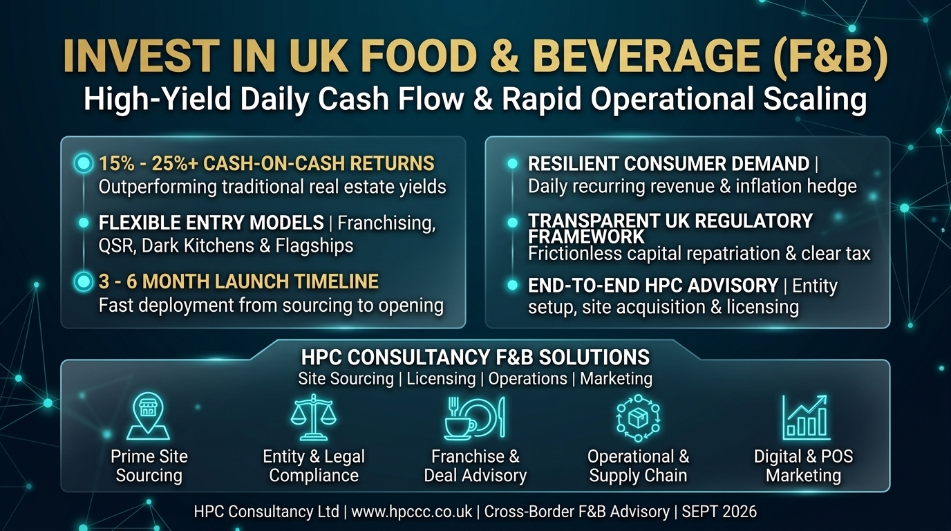 Why Saudi Arabia Investors Must Consider the UK Food and Beverage Sector as Their Primary Entry Point